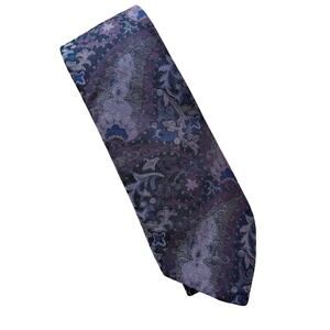 Vintage Stafford Purple Embroidered Silk Necktie